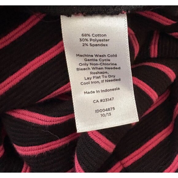 TALBOTS Pink Black Dress A Line Fit and Flare Size 12 Knee Length Midi Dress - Picture 6 of 6